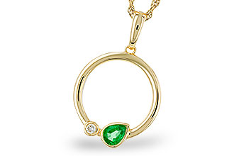 K302-66337: NECKLACE .20 EMERALD .22 TGW