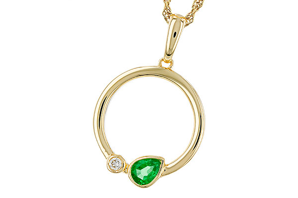K302-66337: NECKLACE .20 EMERALD .22 TGW