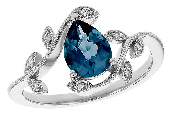K302-68146: LDS RG 1.20 LONDON BLUE TOPAZ 1.26 TGW (8x6MM LBT)