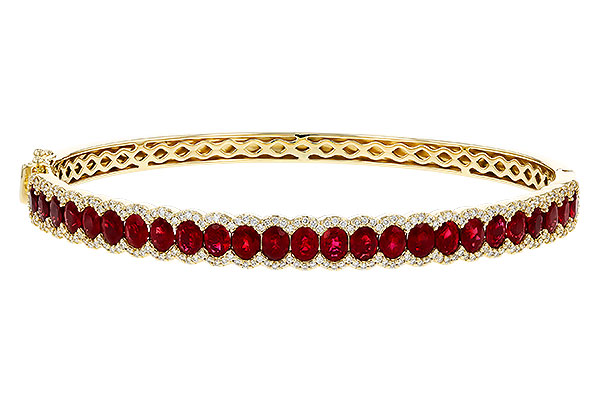 K302-71728: BANGLE 5.04 TW RUBY 5.60 TGW