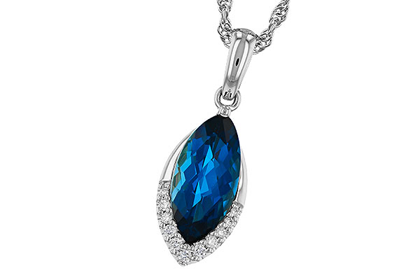 K302-71810: NECK 2.14 LONDON BLUE TOPAZ 2.20 TGW (12x6MM MQ)