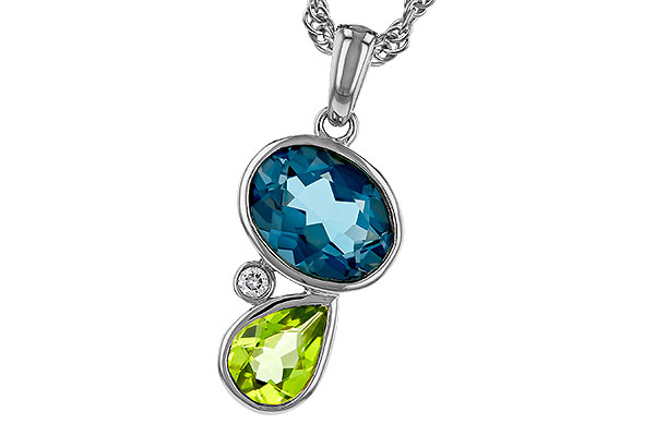 K302-72673: NECKLACE 2.43 SEMI-PREC (PER,LBT) 2.45 TGW