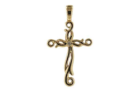 L034-49946: CROSS PENDANT .01 BR