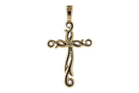 L034-49946: CROSS PENDANT .01 BR