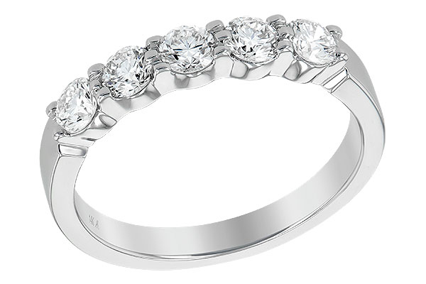 L214-53582: LDS DIA WED RG .75 TW (5 STONES)