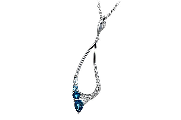 L217-25373: NECK .83 BLUE TOPAZ 1.00 TGW