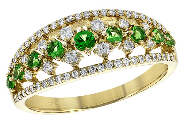 L218-09955: LDS RG .35 GREEN GARNET .67 TGW