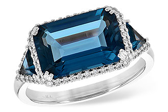 L218-11764: LDS RG 4.60 TW LONDON BLUE TOPAZ 4.82 TGW (12x8MM)