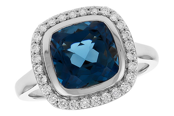 L301-79937: LDS RG 3.85 LONDON BLUE TOPAZ 4.15 TGW (9MM LBT)