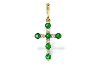 L302-66319: PENDANT .27 TW EMERALD .35 TGW