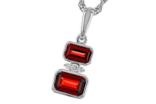 L302-66328: NECK .98 TW GARNET 1.01 TGW