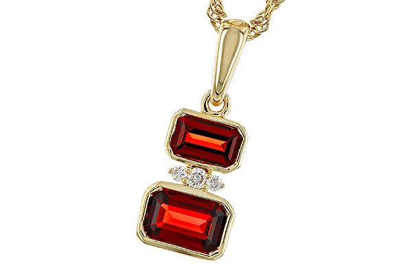L302-66328: NECK .98 TW GARNET 1.01 TGW