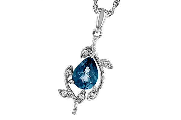 L302-68146: NECK 1.20 LONDON BLUE TOPAZ 1.25 TGW (8x6MM LBT)