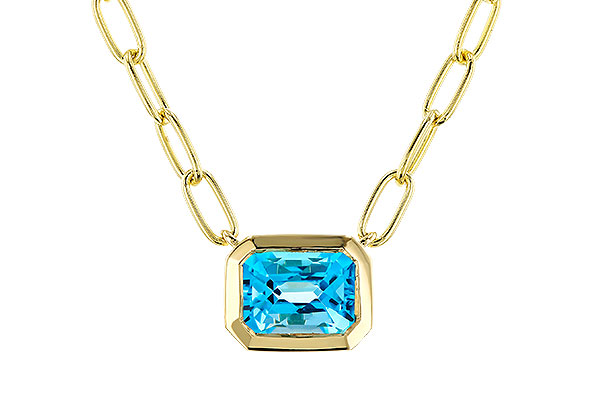 L302-69982: NECKLACE 1.20 SWISS BLUE TOPAZ (18")