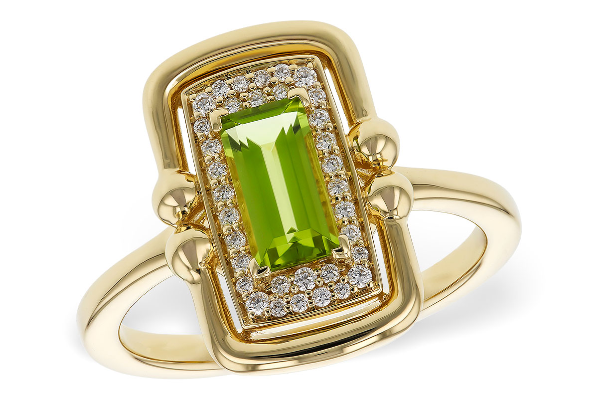 L302-72646: LDS RG .72 PERIDOT .84 TGW (8x4MM PER)