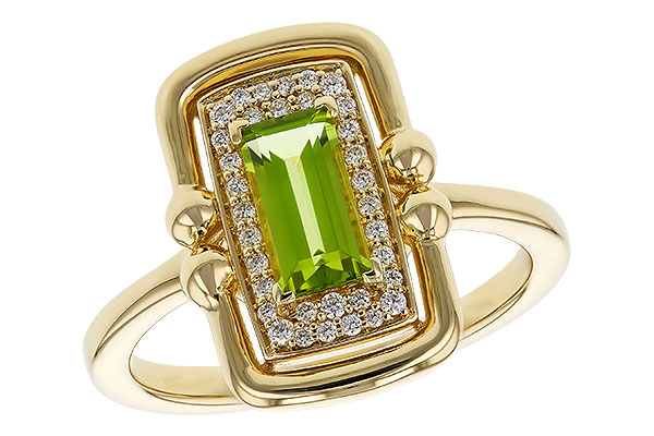 L302-72646: LDS RG .72 PERIDOT .84 TGW (8x4MM PER)