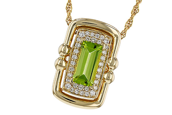 L302-72664: NECKLACE .72 PERIDOT .84 TGW (8x4MM PER)