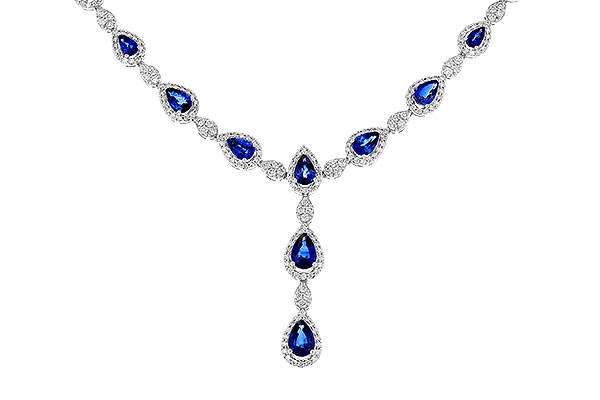 L302-72682: NECKLACE 4.82 TW SAPPHIRE 7.02 TGW (17")