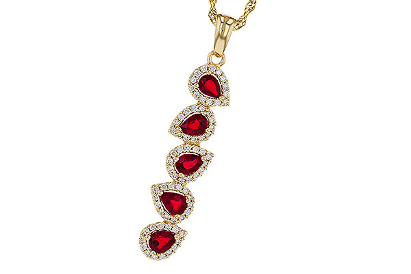 L302-72719: NECKLACE .90 TW RUBY 1.14 TGW