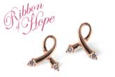 M028-18137: PINK GOLD EARRINGS .07 TW