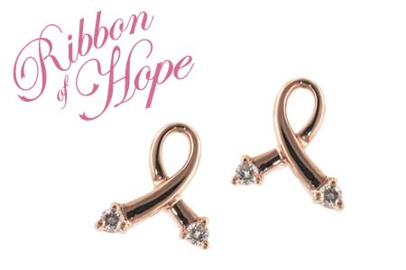 M028-18137: PINK GOLD EARRINGS .07 TW