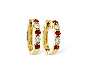 M029-03564: EARRINGS .33 RUBY .52 TGW