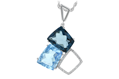 M216-34482: NECK 10.60 BLUE TOPAZ 10.73 TGW