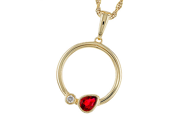 M302-66337: NECKLACE .24 RUBY .26 TGW