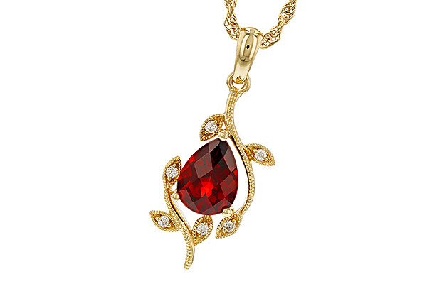 M302-70837: NECKLACE 1.34 GARNET 1.39 TGW (8X6MM GAR)
