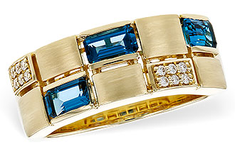 M302-70882: LDS RG .94 LONDON BLUE TOPAZ 1.00 TGW
