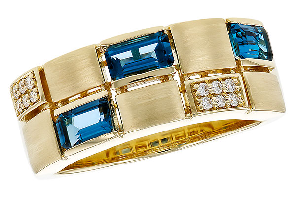 M302-70882: LDS RG .94 LONDON BLUE TOPAZ 1.00 TGW
