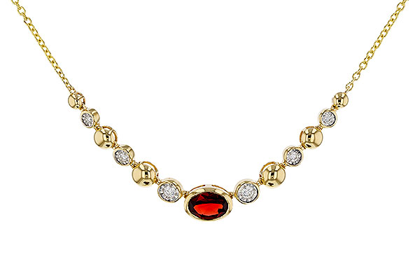 M302-71755: NECKLACE .88 GARNET 1.00 TGW (17")