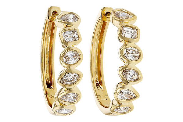 M303-55364: EARRINGS 1.10 TW FANCY CUT DIAS